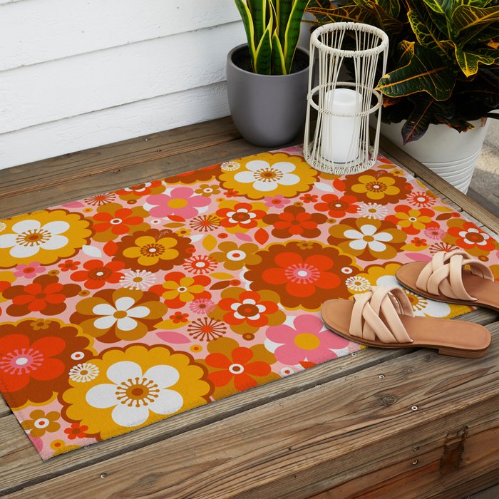 Groovy Florals - Sunshine Outdoor Rug Gallery Image 2