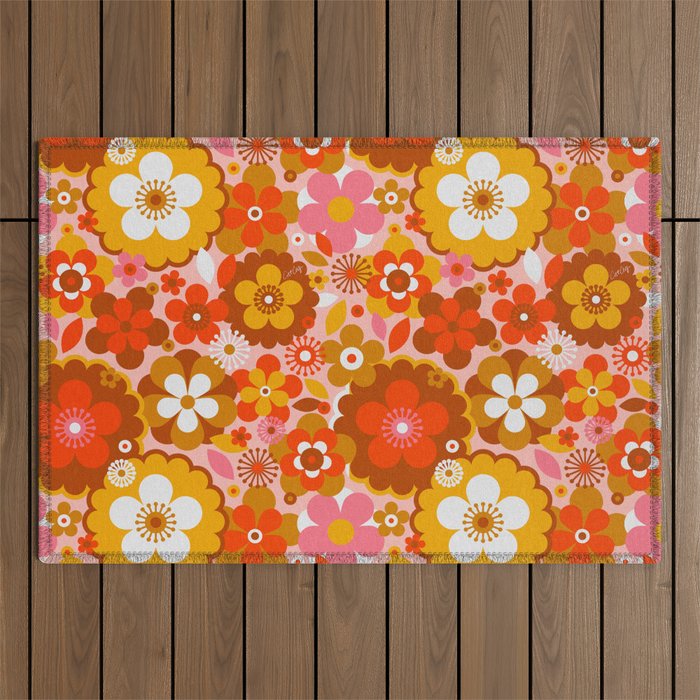 Groovy Florals - Sunshine Outdoor Rug Gallery Image 1