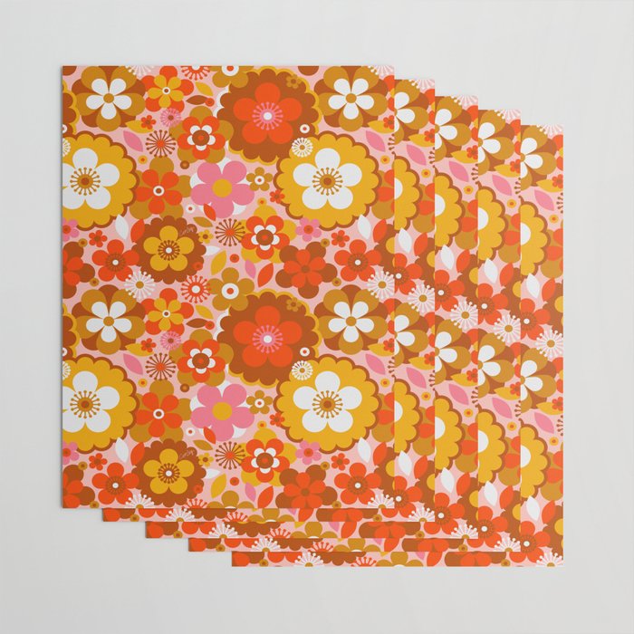 Groovy Florals - Sunshine Wrapping Paper Gallery Image 3