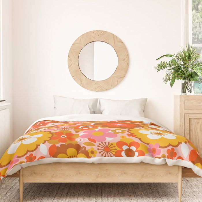 Groovy Florals - Sunshine Duvet Cover Gallery Image 3