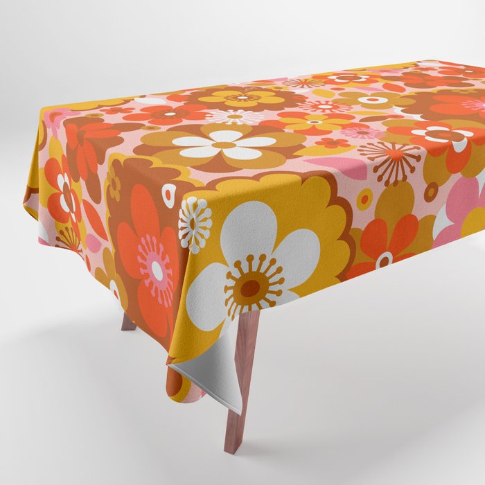 Groovy Florals - Sunshine Tablecloth Gallery Image 1