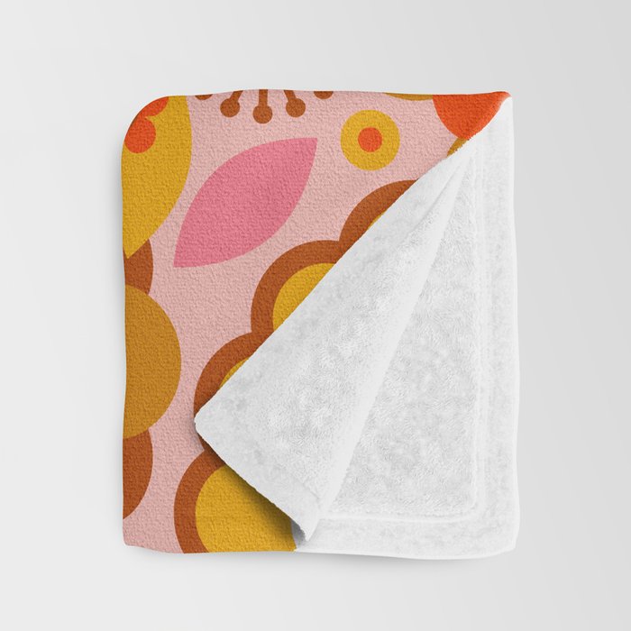 Groovy Florals - Sunshine Throw Blanket Gallery Image 3