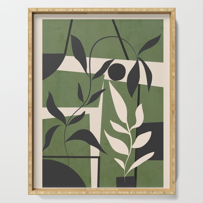 Abstract Foliage 4 Serving Tray Gallery Image 1