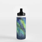 Galaxy Aurora Northern Lights Nebula Space Watercolor Water Bottle Gallery Image 2