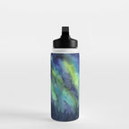 Galaxy Aurora Northern Lights Nebula Space Watercolor Water Bottle Gallery Image 3