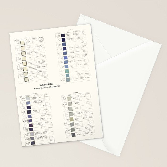 Werner's nomenclature of colour Version II Stationery Card Gallery Image 2