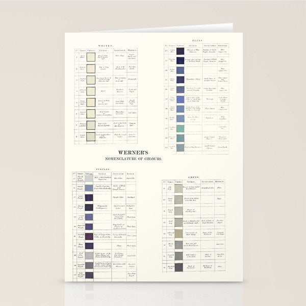 Werner's nomenclature of colour Version II Stationery Card Gallery Image 1