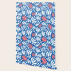 Abstract blue nature leaf shape art pattern Wallpaper Gallery Image 2