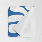 Abstract blue nature leaf shape art pattern Throw Blanket Gallery Image 3