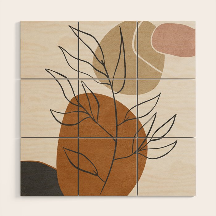 Abstract Shapes 10 Wood Wall Art Gallery Image 1