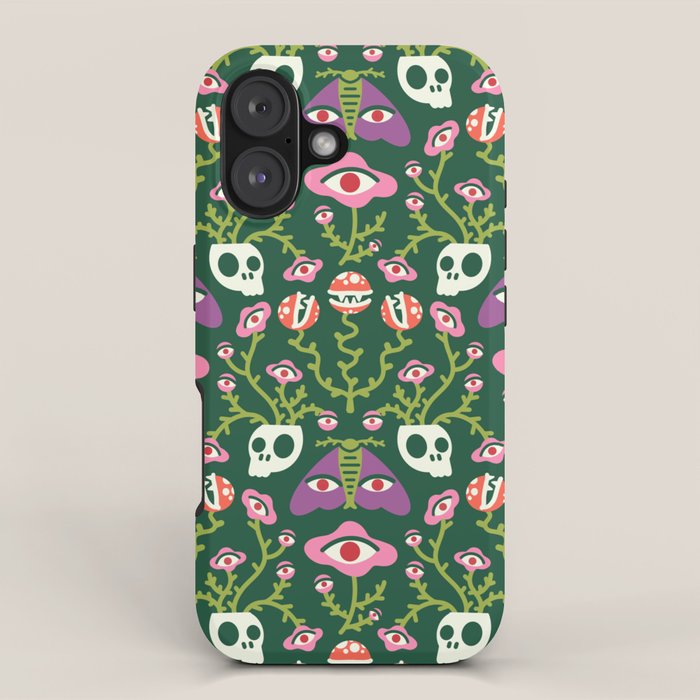 Botanical Skull and Moth iPhone Case Gallery Image 1