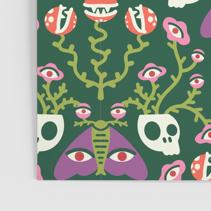 Botanical Skull and Moth Poster Gallery Image 3