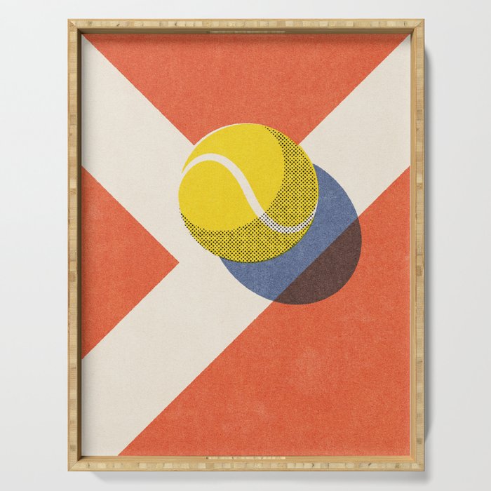 BALLS - Tennis - Clay Court - II Serving Tray Gallery Image 1