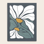 Bold Boho Art Nouveau Floral 3.2 ochre, teal blue, white Notebook Gallery Image 4