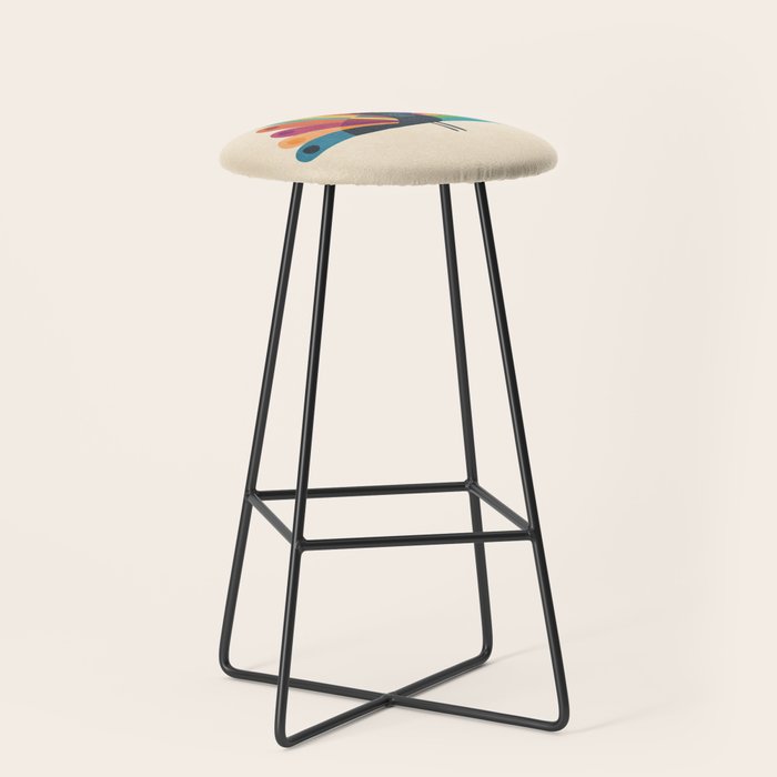 Whimsical Peacok Stool Gallery Image 1