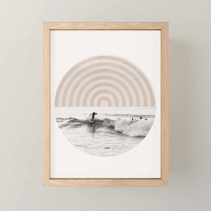 Retro Surfer Mini Art Print Gallery Image 1
