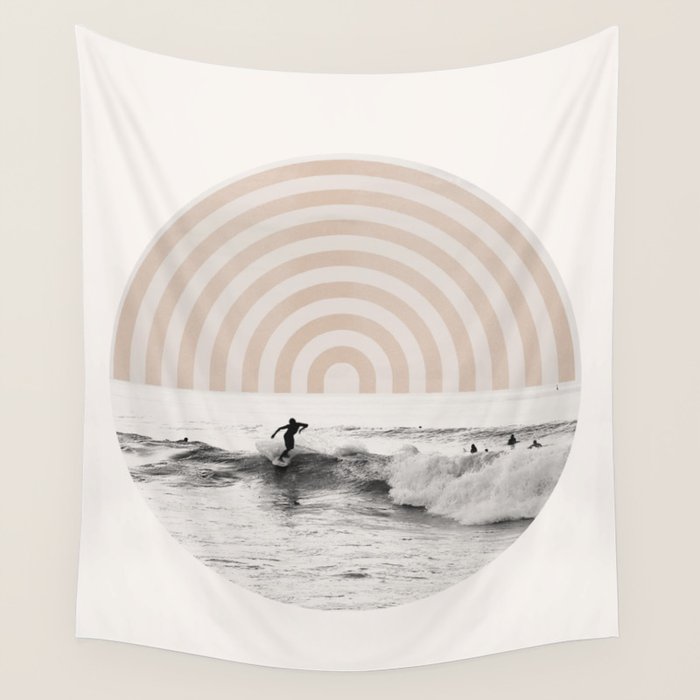 Retro Surfer Wall Tapestry Gallery Image 1