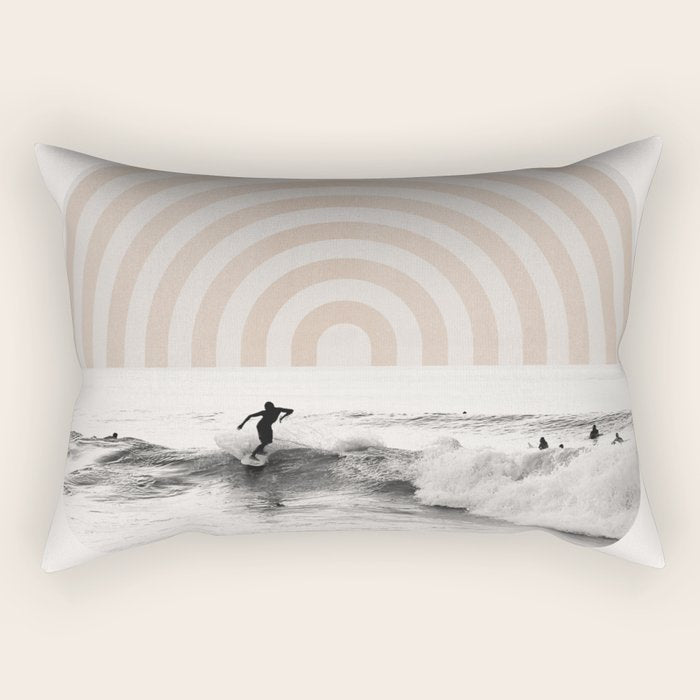Retro Surfer Rectangular Pillow Gallery Image 1