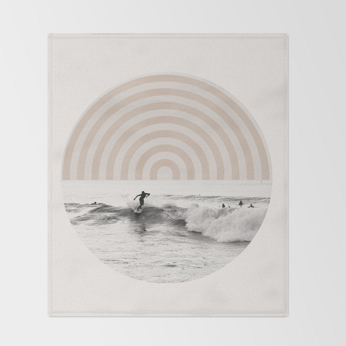 Retro Surfer Throw Blanket Gallery Image 2