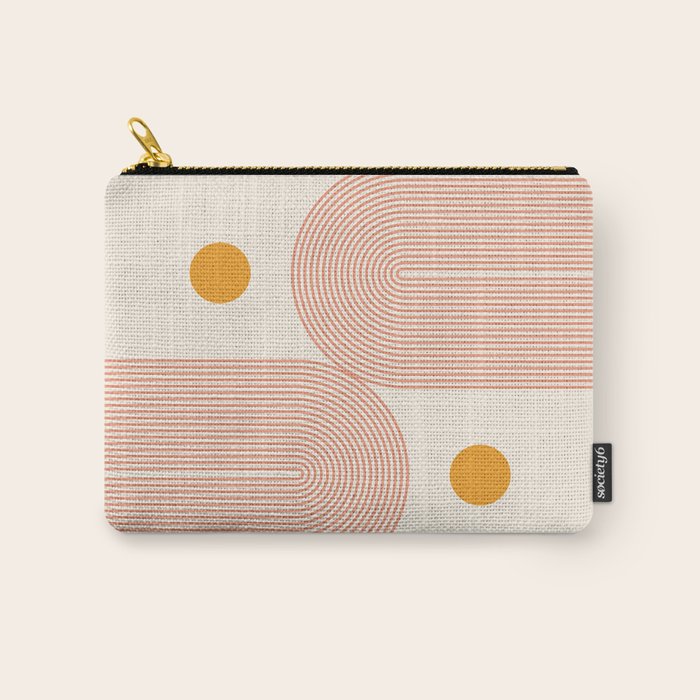 Abstraction_SUN_DOUBLE_LINE_POP_ART_Minimalism_001C Carry All Pouch Gallery Image 1