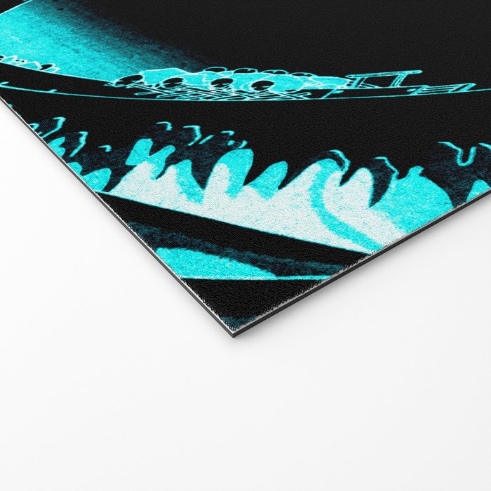 The Great Wave : Dark Teal Welcome Mat Gallery Image 2