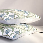 William Morris Vintage Bluebell Floral Blue Green & White  Pillow Sham Gallery Image 3