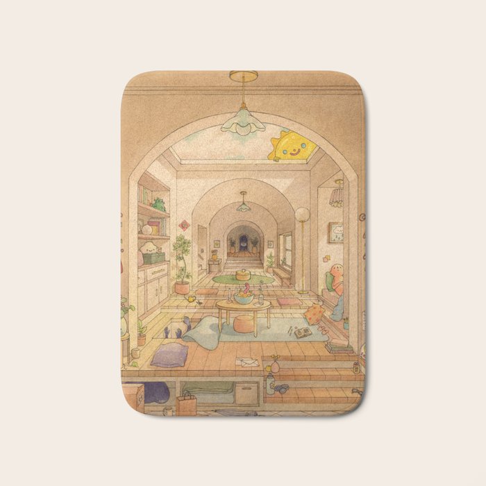 Sunny Day Blues Bath Mat Gallery Image 1