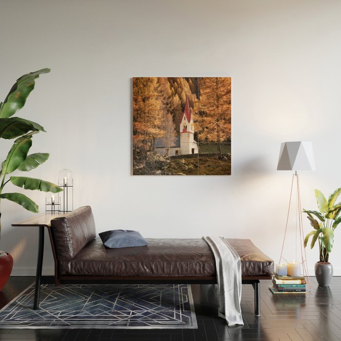 Autumn in Dolomites Italy Travel Photography Wood Wall Art Gallery Image 2