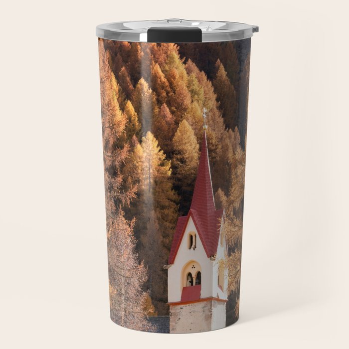 Autumn in Dolomites Italy Travel Photography Travel Mug Gallery Image 1