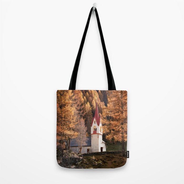 Autumn in Dolomites Italy Travel Photography Tote Bag Gallery Image 2