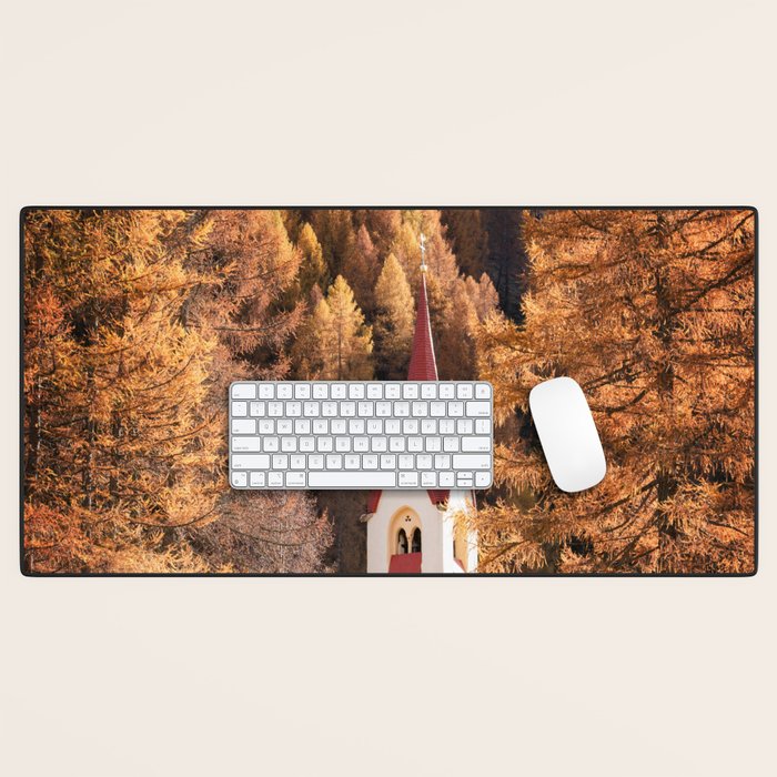 Autumn in Dolomites Italy Travel Photography Desk Mat Gallery Image 1