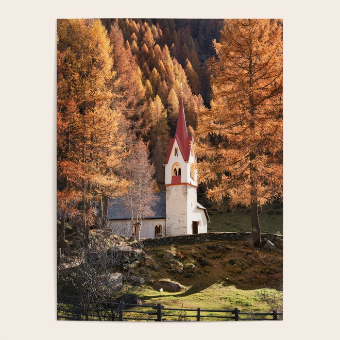 Autumn in Dolomites Italy Travel Photography Poster Gallery Image 1