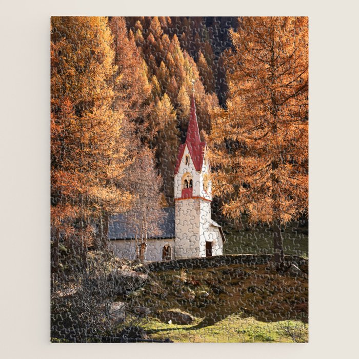 Autumn in Dolomites Italy Travel Photography Jigsaw Puzzle Gallery Image 1