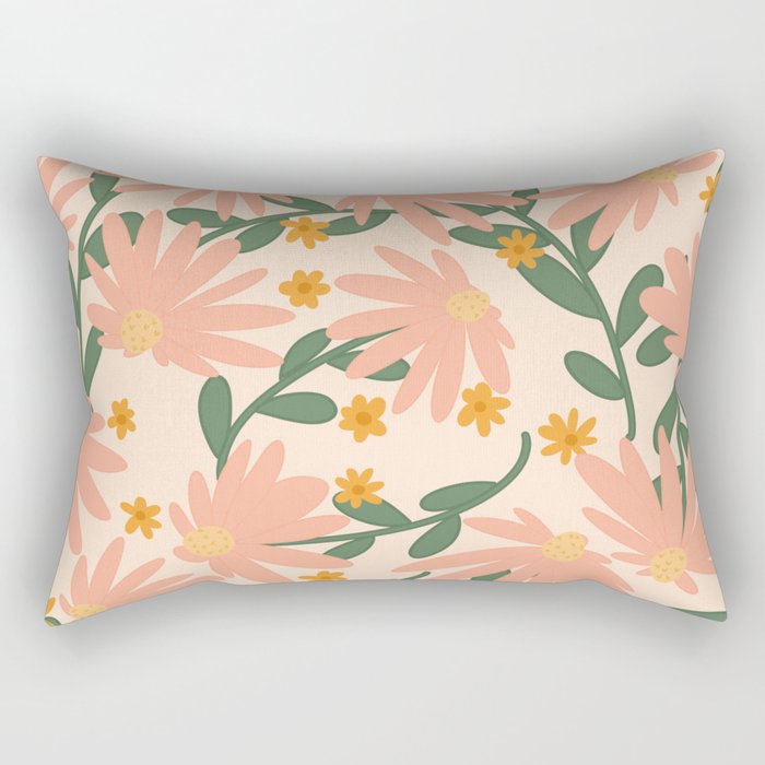 Meadow of Autumn Wildflowers Rectangular Pillow Gallery Image 1