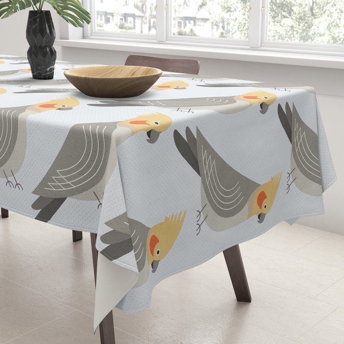 Whimsy Cockatiel Tablecloth Gallery Image 3