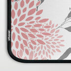 Festive, Floral Prints, Leaves and Blooms, Pink, Gray and White Laptop Sleeve Gallery Image 3