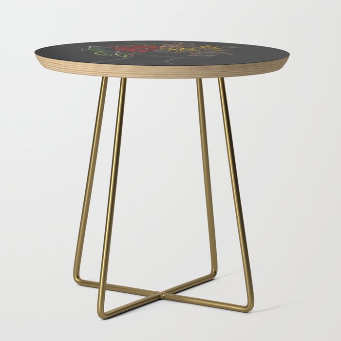 woman with flowers 8 Line Art Side Table Gallery Image 1