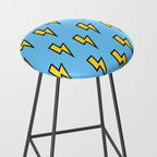 Yellow Lightning Bolt on Bright Blue Stool Gallery Image 2