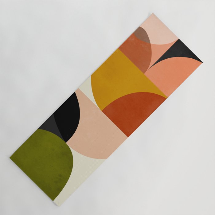 Geometric Abstract Mid Century Yoga Mat Gallery Image 1