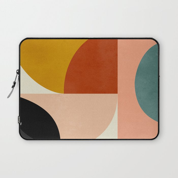 Geometric Abstract Mid Century Laptop Sleeve Gallery Image 1