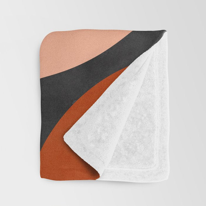 Geometric Abstract Mid Century Throw Blanket Gallery Image 3