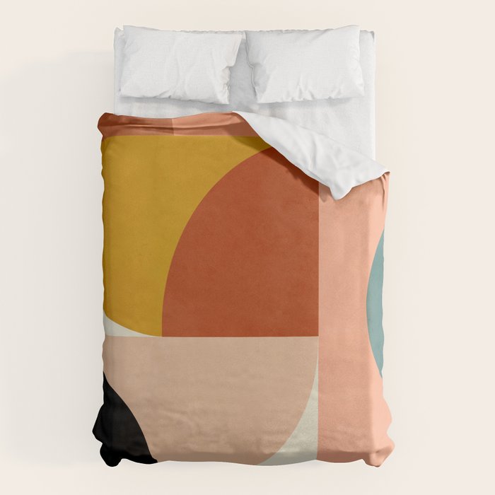 Geometric Abstract Mid Century Duvet Cover Gallery Image 6