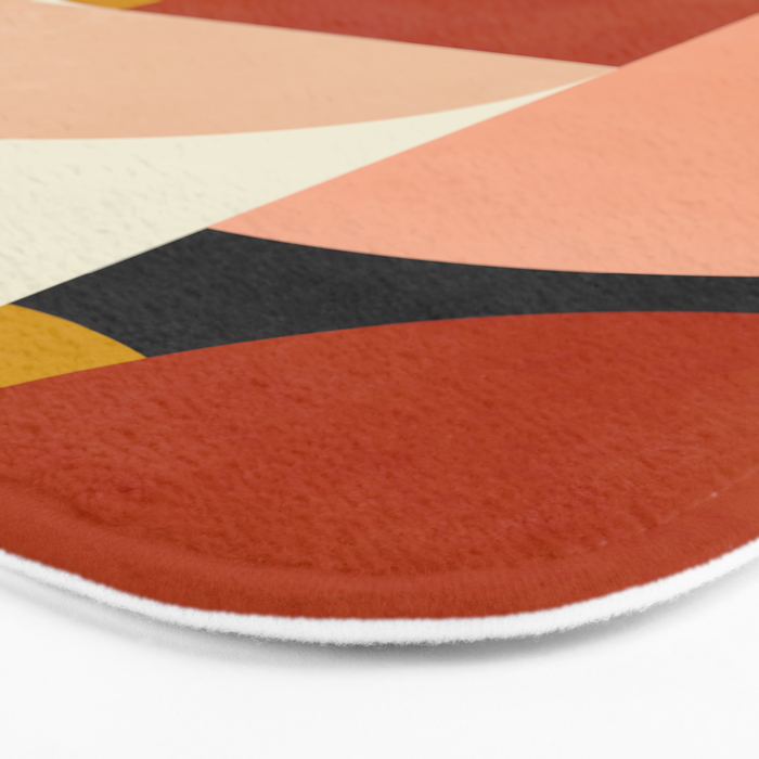 Geometric Abstract Mid Century Bath Mat Gallery Image 3