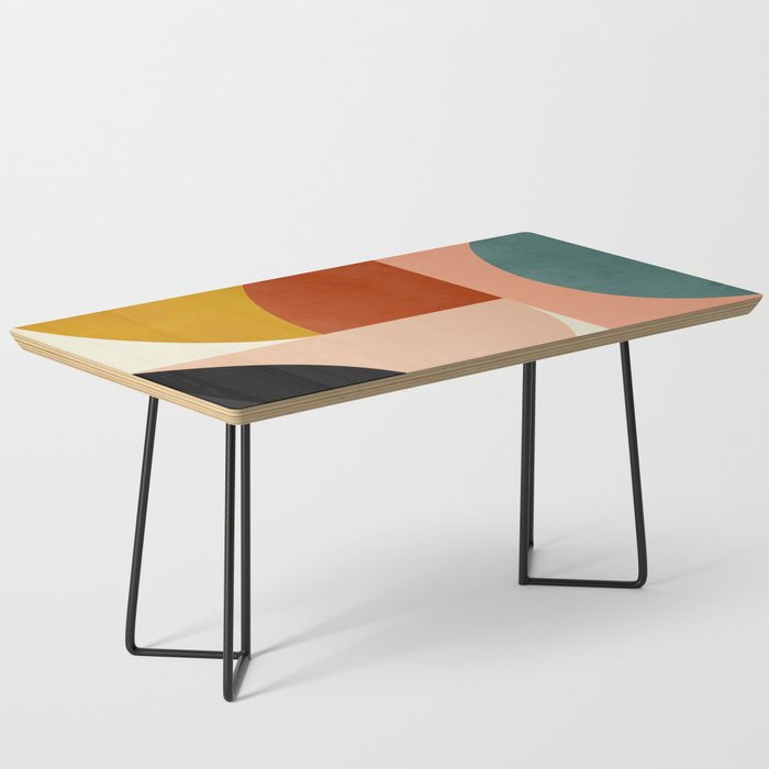 Geometric Abstract Mid Century Coffee Table Gallery Image 1