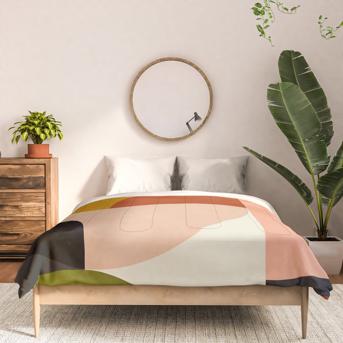 Geometric Abstract Mid Century Comforter Gallery Image 3