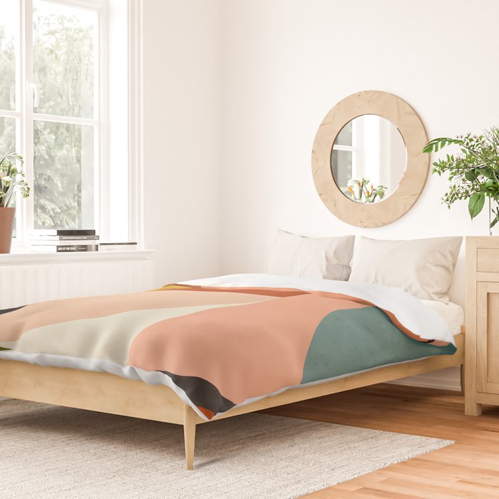 Geometric Abstract Mid Century Duvet Cover Gallery Image 2