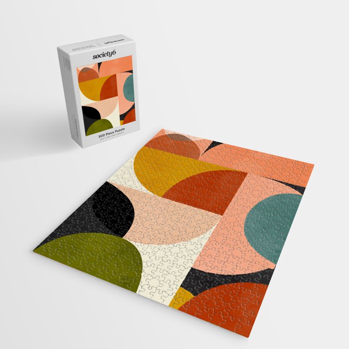 Geometric Abstract Mid Century Jigsaw Puzzle Gallery Image 2