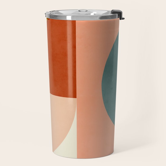 Geometric Abstract Mid Century Travel Mug Gallery Image 2