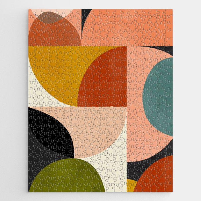 Geometric Abstract Mid Century Jigsaw Puzzle Gallery Image 1
