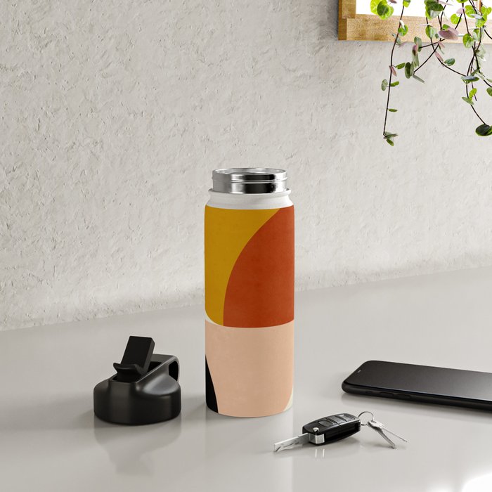 Geometric Abstract Mid Century Water Bottle Gallery Image 4